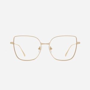 Oversized gold frame glasses